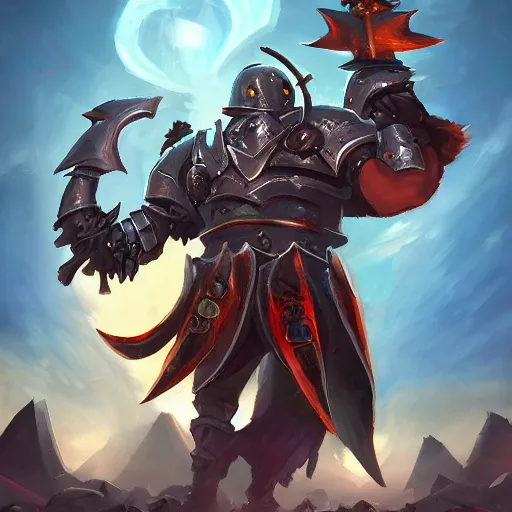 Image similar to Heavy knight’s Gauntlet, the gauntlet, powerful gauntlet, the war gauntlet, war theme, bloodbath battlefield background, fiery battle coloring, hearthstone art style, epic fantasy style art, fantasy epic digital art, epic fantasy card game art