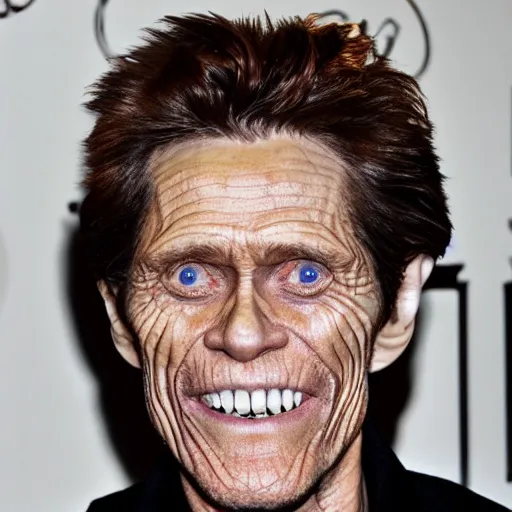 Image similar to photo of willem dafoe as a cake