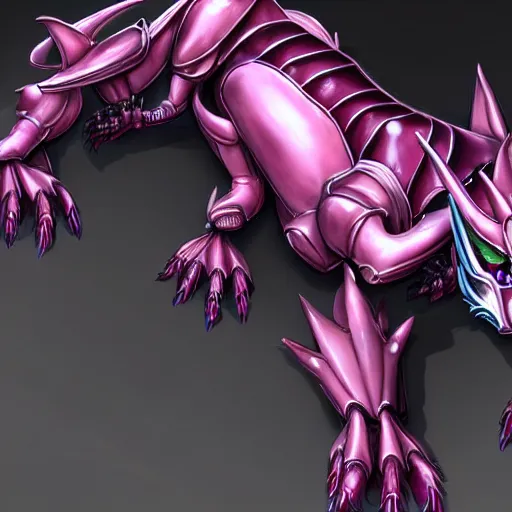 Prompt: very close up foot pov shot, detailed close foot shot, feet art, furry paw pov, paw pov, dragon paw, paws, hyperdetailed elegant beautiful stunning hot anthropomorphic mecha female dragon, sharp silver armor fuchsia skin, showing high quality hyperdetailed paws mecha dragon feet at camera, claws, warframe fanart, furaffinity, deviantart