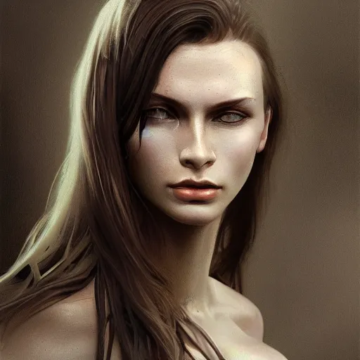 Image similar to Rachel Connor from models.com FORD Robert Black agency, physically accurate, moody dynamic lighting, very very intricate, very very elegant, highly detailed, digital painting, artstation, HR GIGER, Hieronymus Bosch, Francis Bacon, concept art, smooth, very beautiful, sharp focus, illustration, art by artgerm and greg rutkowski and alphonse mucha