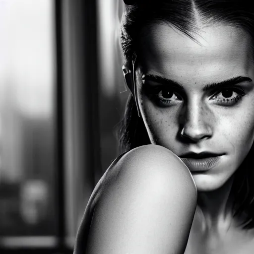 Prompt: Emma Watson as Catwoman, XF IQ4, f/1.4, ISO 200, 1/160s, UHD, Sense of Depth, AI enhanced, HDR, in-frame