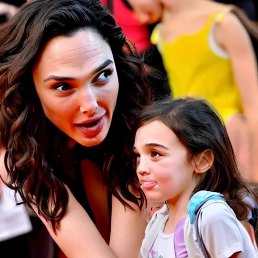 gal gadot making a child cry, no blur, stunning | Stable Diffusion ...