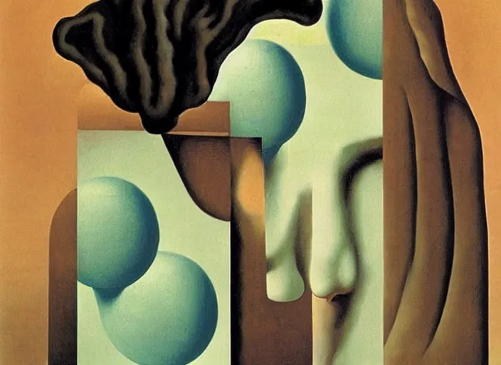 Image similar to change by rene magritte and salvadore dali