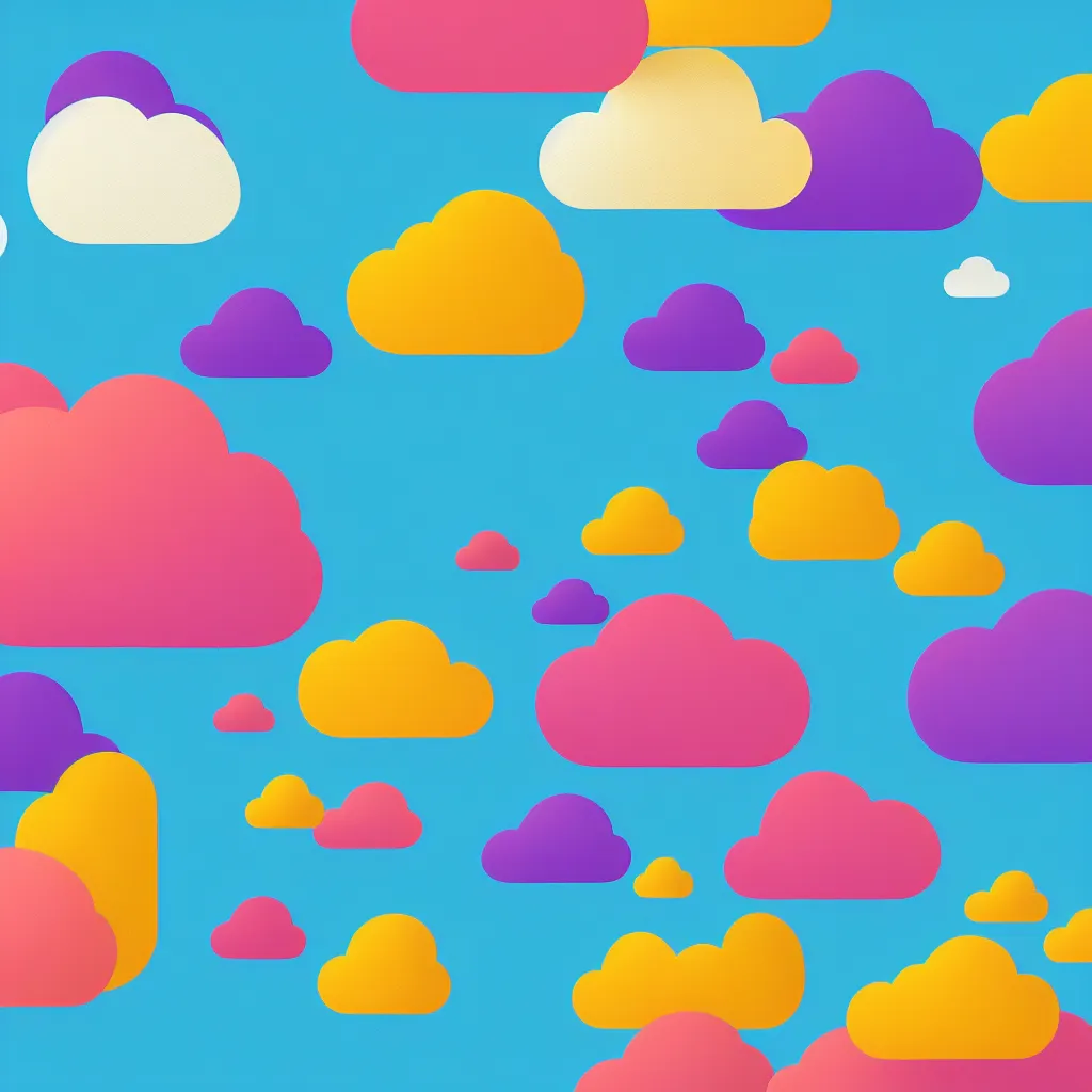 Image similar to a simple micro-service deployed to a public cloud, security, attack vector, trending on Artstation, painting by Jules Julien, Leslie David and Lisa Frank, muted colors with minimalism