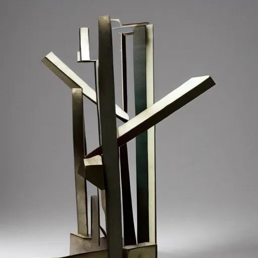 Image similar to abstract sculpture, in the style of bauhaus