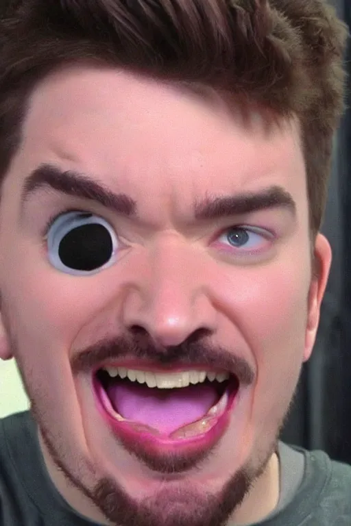 Image similar to Jacksepticeye screaming at the top of his voice