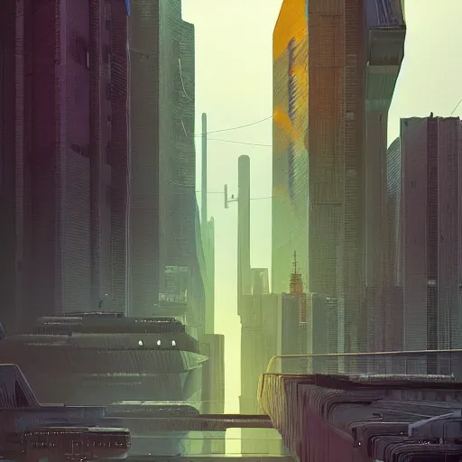 Image similar to the face of a disgruntled man, made of buildings and infrastructure, by beeple and vincent di fate, trending on artstation