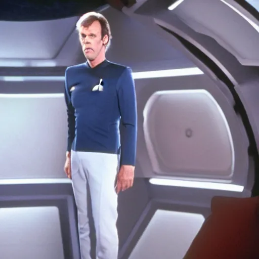 Image similar to a still of hugh laurie in an episode of star trek : the next generation