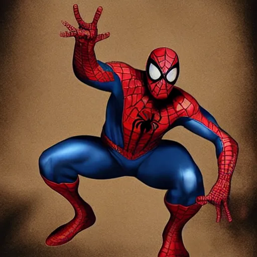 Image similar to an interesting new spiderman concept design by Lee Bermejo, full body