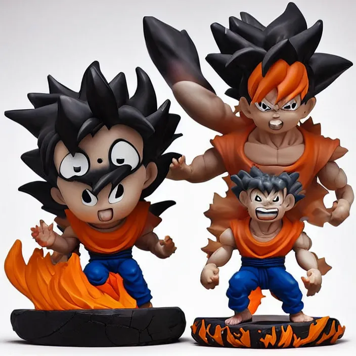 Prompt: eldritch abomination Son Goku, imsorryjon, Son Goku, figurine, detailed product photo