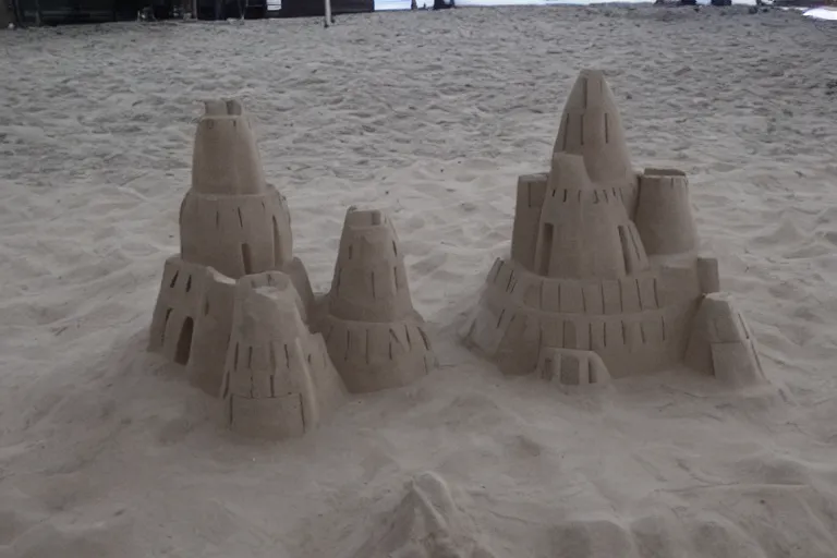 Image similar to a completed sand castle