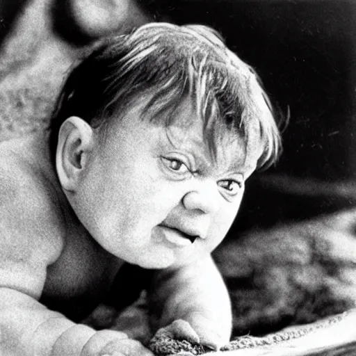 Prompt: Quasimodo as a baby