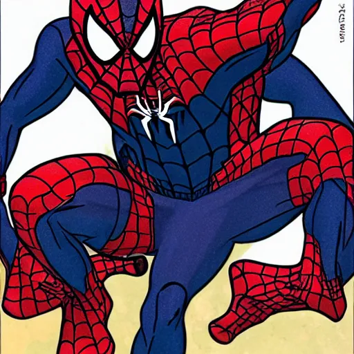 Image similar to spiderman taking medicine