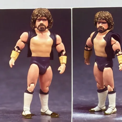 Image similar to peter dinklage 1 9 8 0 s wrestling action figure