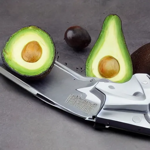 Prompt: avocado as GPU