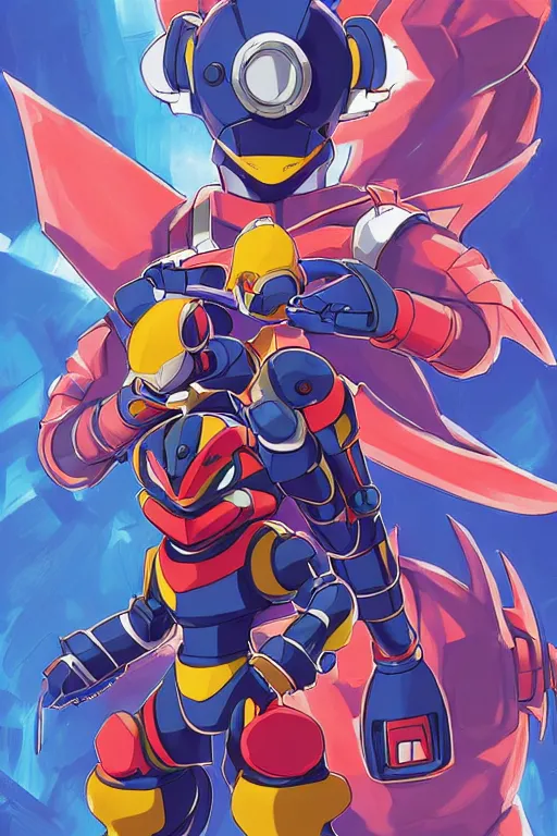 Image similar to robot ninja mask helmet megaman x zero rockman 2 0 2 2 switch game boss legacy collection fanart artsation, art gta 5 comics, behance hd by jesper ejsing, by rhads, makoto shinkai and lois van baarle, ilya kuvshinov, rossdraws global illumination ray tracing