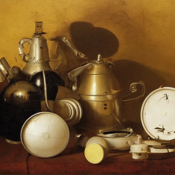 Image similar to still life painting of rx - 7 8 by pieter claesz, oil on canvas, strong lighting, highly detailed, hyper realism, golden hour, god rays, hd, 4 k