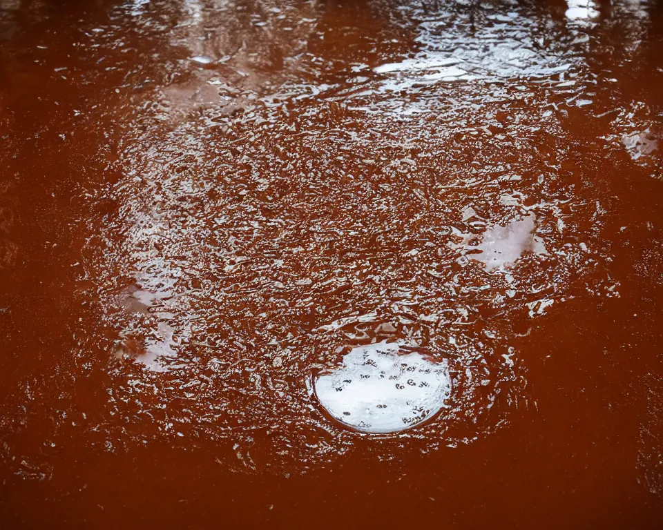 Image similar to flooded bathroom with brown water