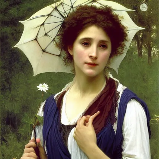 Image similar to Emma Thompson as Ophelia in Hamlet, detailed oil painting by William Adolphe Bouguereau