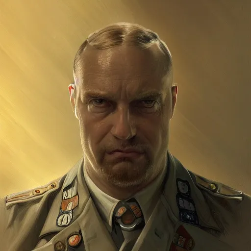 Prompt: portrait of a nazi character, highly detailed, digital painting, artstation, concept art, wallpaper, smooth, sharp focus, illustration, art by h. r. giger and artgerm and greg rutkowski and alphonse mucha