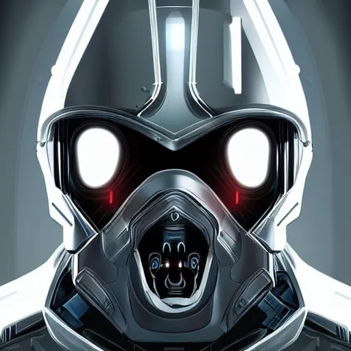 Prompt: portrait of a man with cybernetic sci - fi armor and helmet, futuristic, cyberpunk, digital art, realistic, artstation