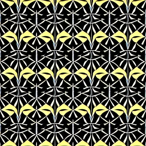 Prompt: geometric pattern, black background