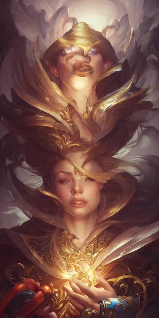 Prompt: revelatin, league of legends, intricate, highly detailed, digital painting, hyperrealistic, artstation, concept art, smooth, sharp focus, illustration, Unreal Engine 5, 8K, art by artgerm and greg rutkowski and alphonse mucha, by Jesper Ejsing