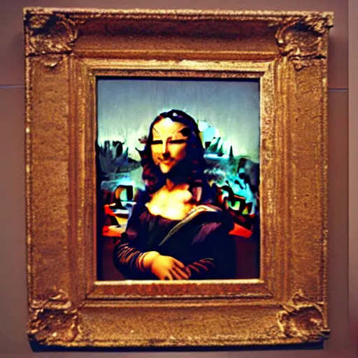 Image similar to jesus, mona lisa art