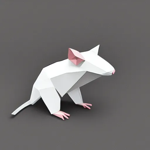 Image similar to low poly diagonally spinning rat