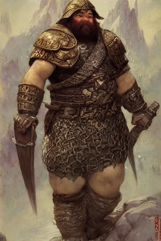 Image similar to an dwarven warrior, by Edgar Maxence and Ross Tran and Michael Whelan