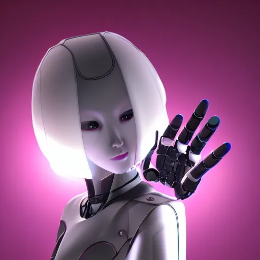 Prompt: Robot Character Yukari Yuzuki Eclipse made by Kuroyu , digital art , 3D , rednered with raytraytracing