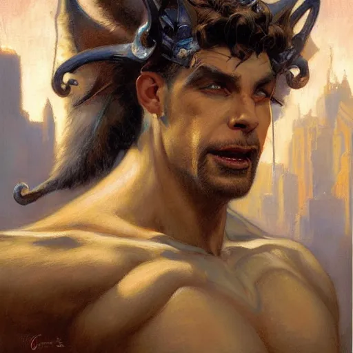 Prompt: a portrait of brooklyn from gargoyles. highly detailed painting by gaston bussiere, craig mullins, j. c. leyendecker, furry