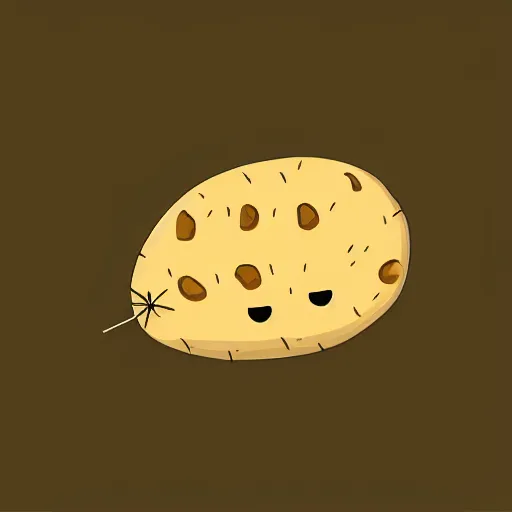 Prompt: serotonin potato, cute illustration