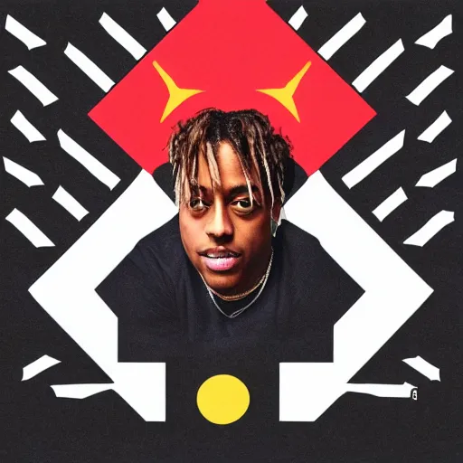 Image similar to juice wrld holding up a germany flagdigital art 4 k the detailed super realistic
