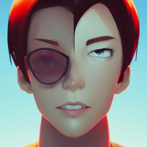 Image similar to face icon stylized minimalist reboot 1 9 9 4, loftis, cory behance hd by jesper ejsing, by rhads, makoto shinkai and lois van baarle, ilya kuvshinov, rossdraws global illumination