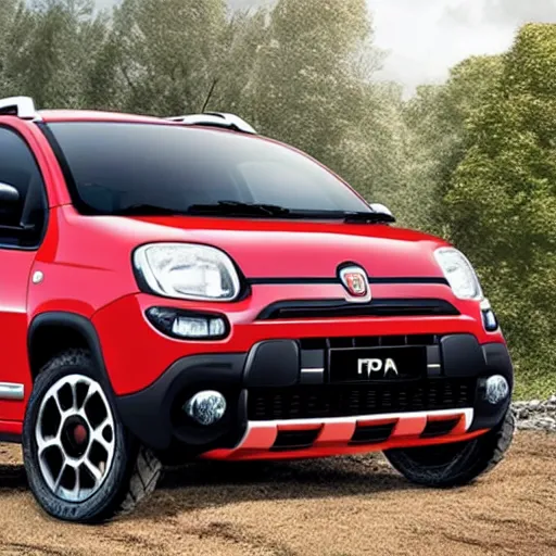 fiat panda turned into a crossover, Stable Diffusion