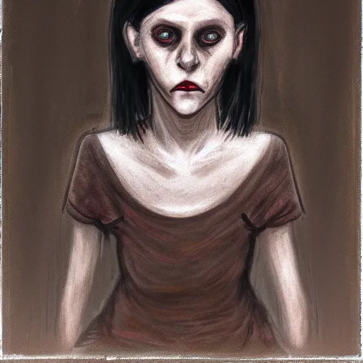 Image similar to portrait of a creepy girl