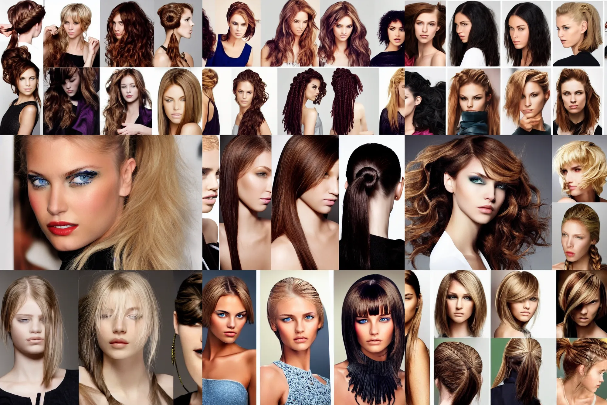 female hairstyles, various colors, middle eastern | Stable Diffusion