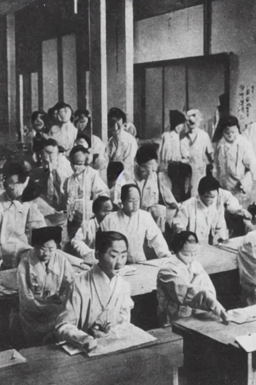 Prompt: unit 7 3 1, historical photo, japanese in china in 1 9 4 0 s, scientific research, clear photo