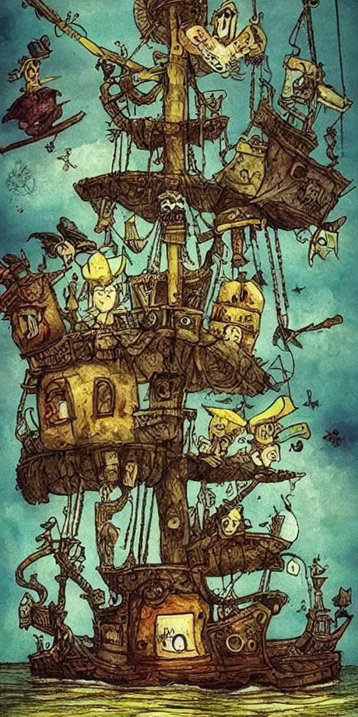 Image similar to a pirate scene by alexander jansson