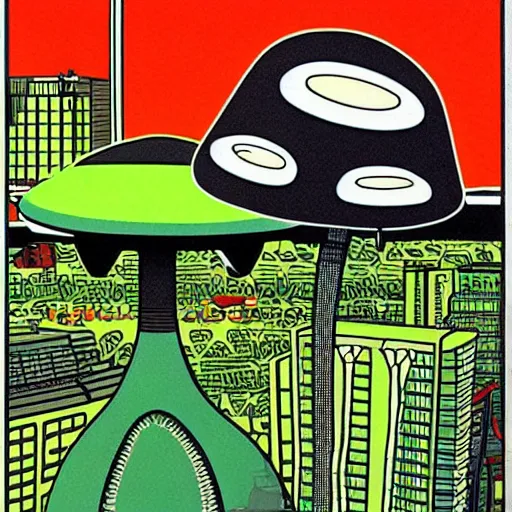 Image similar to nuclear mushroom in Tokyo by Toshio Saeki