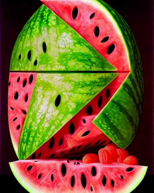 A planet made of watermelon by Leonardo DaVinci Stable Diffusion