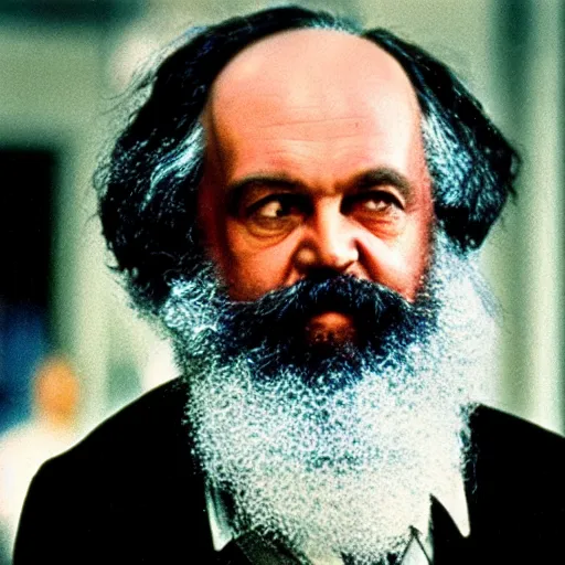 Prompt: Karl Marx in the movie Howl's Moving Castle