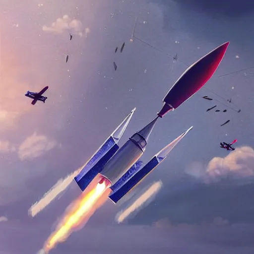 Prompt: illustration of a rocket taking off, realistic painting, high definition, digital art, matte painting, very detailed, realistic