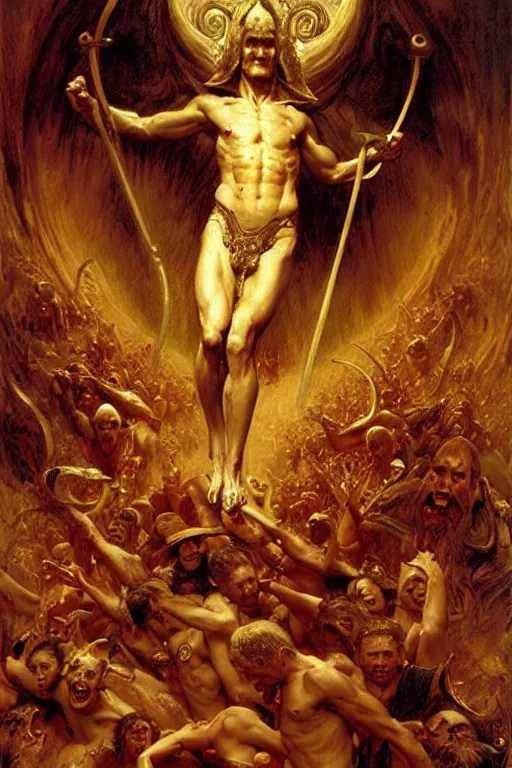 Image similar to the seventh circle of hell from dante's divine comedy. highly detailed painting by gaston bussiere, craig mullins, j. c. leyendecker 8 k