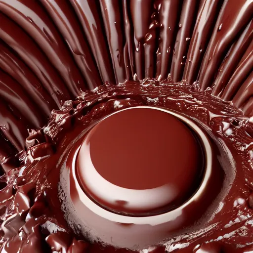 Image similar to 3 d liquid chocolate tornado, 3 d render, global illumination, hdri, redshift render, ultra glossy