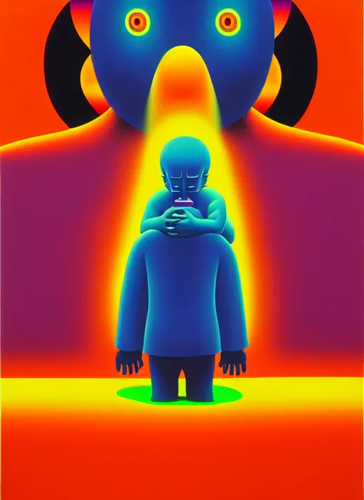 Image similar to hell by shusei nagaoka, kaws, david rudnick, airbrush on canvas, pastell colours, cell shaded, 8 k