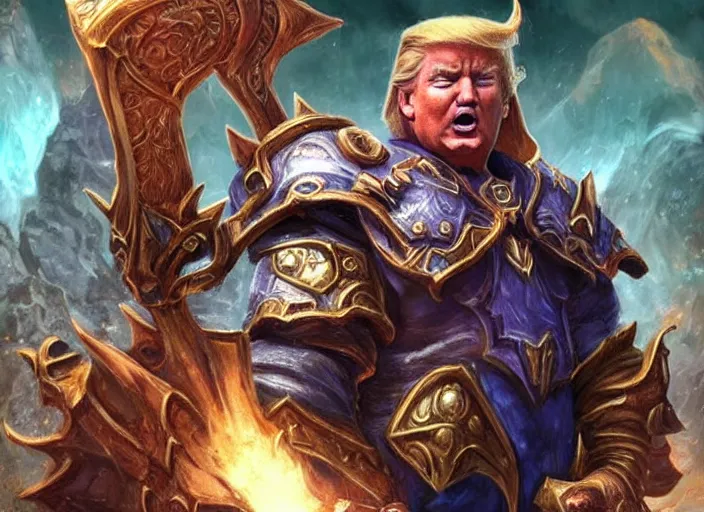 Image similar to donald trump as old god c'thun in world of warcraft