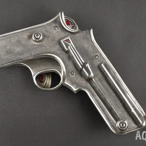 Image similar to a 1930's buck rogers rocket pistol variant