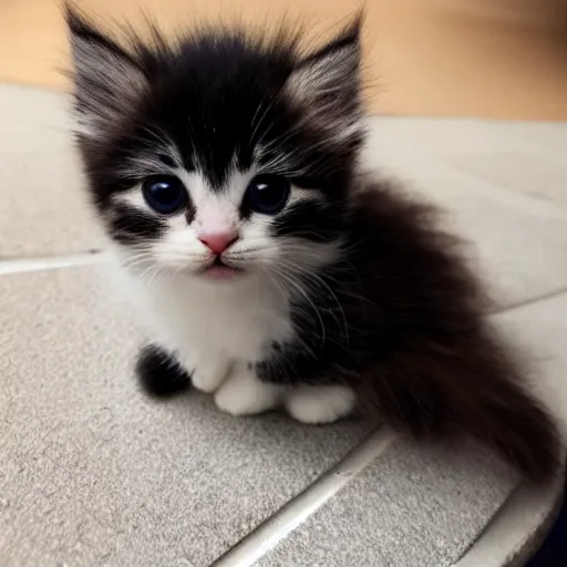 Image similar to smol fluffy cute kitten